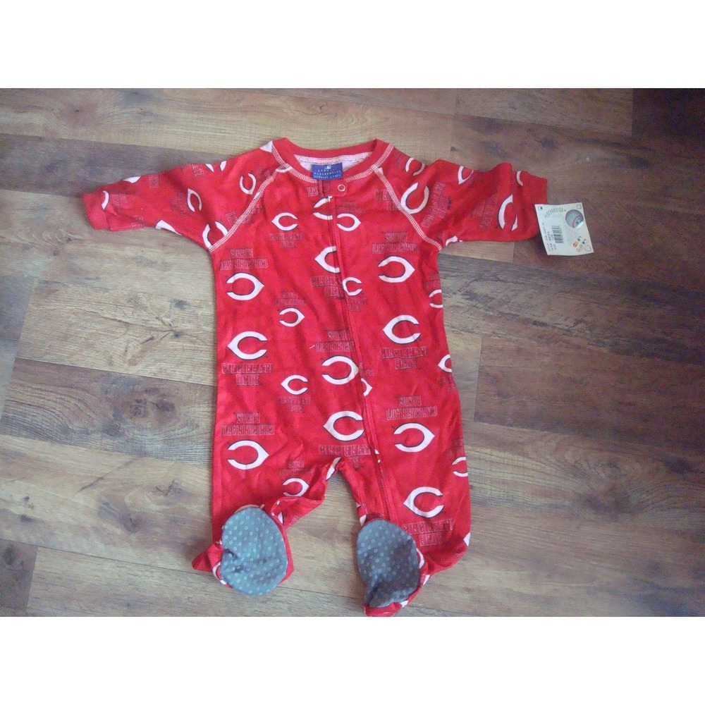 CINCINNATI REDS 12M    Infant/Toddler  Coverall Zip Up Sleeper ROMPER 1Z‎